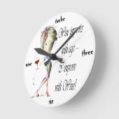 Wein verbessert sich mit Alter, humorvollen Kunstg Runde Wanduhr (Winkel)