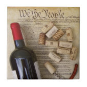Wein & Verfassung Keramik Tile! Fliese (Vorderseite)