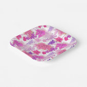 Wein Verkostung Vintag rosa Lila Weintraum Pappteller (Gewinkelt)