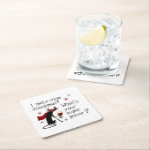 Wein verschwindet Superkraftangebot mit Kat Rechteckiger Pappuntersetzer (Vor Ort)