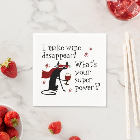 Wein verschwindet Superkraftangebot mit Kat Serviette (Beispiel)
