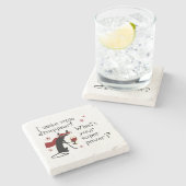 Wein verschwindet Superkraftangebot mit Kat Steinuntersetzer (Seitenansicht)