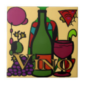 Wein, Vino Abstrakt Square Fliese (Vorderseite)