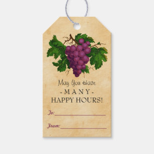 Wein Vintage Trauben Geschenk Gefallen Personalisi Geschenkanhänger