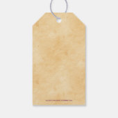 Wein Vintage Trauben Geschenk Gefallen Personalisi Geschenkanhänger (Rückseite)