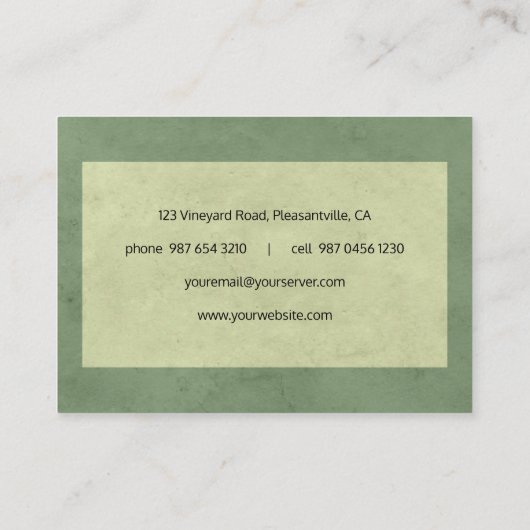 Wein Visitenkarte (Rückseite)