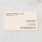 Wein. Visitenkarte (Rückseite)