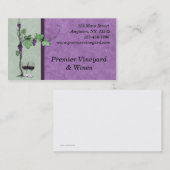 Wein-Visitenkarte Visitenkarte (Vorne/Hinten)