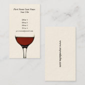 Wein-Visitenkarte Visitenkarte (Vorne/Hinten)
