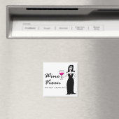 Wein Vixen "Good Wine = Wicked Girl" Magnet (In Situ (Geschirrspüler))