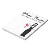 Wein Vixen "Good Wine = Wicked Girl" Notizblock (Rotiert)