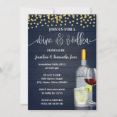 Wein & Vodka Verkostung Party Drinks Nacht Out Einladung (Vorderseite)