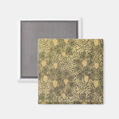 Wein von William Morris, Vintage Textilmuster Magnet (Vorderseite/Rückseite)