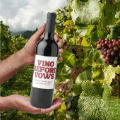 Wein vor Gelübden Burgunder Junggesellinnenabschie Weinetikett