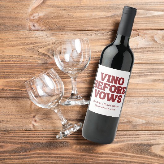 Wein vor Gelübden Burgunder Junggesellinnenabschie Weinetikett