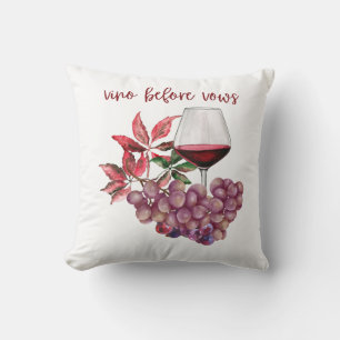 Wein vor Gelübden Junggesellinnen-Design   Wein  Kissen