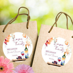 Wein vor Gelübden Winzerei Brautparty-Geschenk Runder Aufkleber