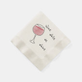Wein während wir Papier Napkin Serviette (Ecke)