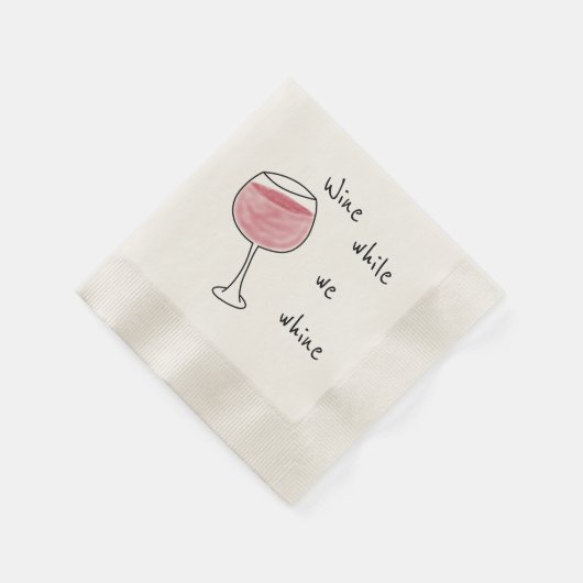 Wein während wir Papier Napkin Serviette (Ecke)
