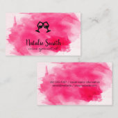 Wein | Wasserfarbe | Beifall Visitenkarte (Vorne/Hinten)