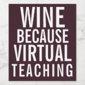 Wein wegen virtueller Lehre | Bewertung Weinetikett (Einzelnes Label)
