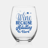 Wein, weil Adutting Hartwein ist Edelglas Weinglas Ohne Stiel (Rückseite)