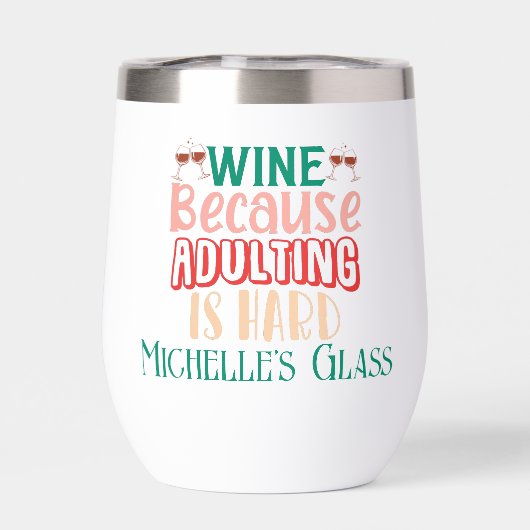 Wein, weil Erwachsener Personalisiert schwer ist (Rückseite)