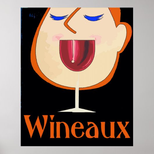 Wein, Wein im Glas Poster (Vorne)