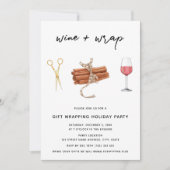 Wein & Wein Weihnachtsgeschenk Party Einladung (Vorderseite)