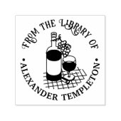 Wein, Weinflasche, Traubenbäckerei Permastempel (Design)