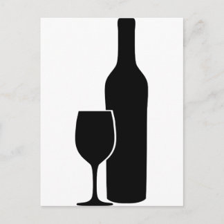 Wein - Weinsymbol Postkarte
