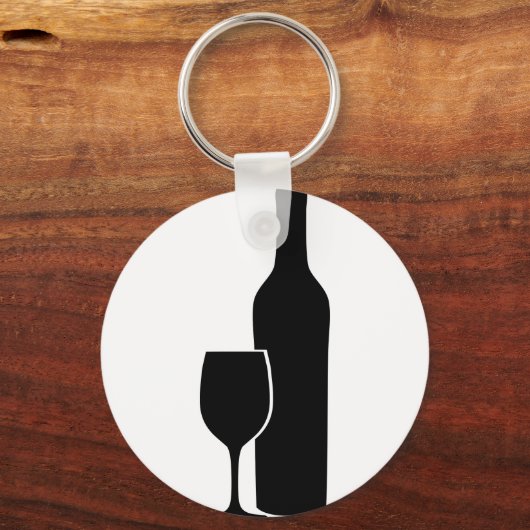 Wein - Weinsymbol Schlüsselanhänger (Vorderseite)