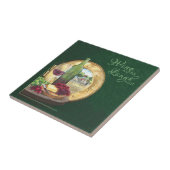 Wein, Weintrauben, Käse, Stillleben Fliese (Seite)