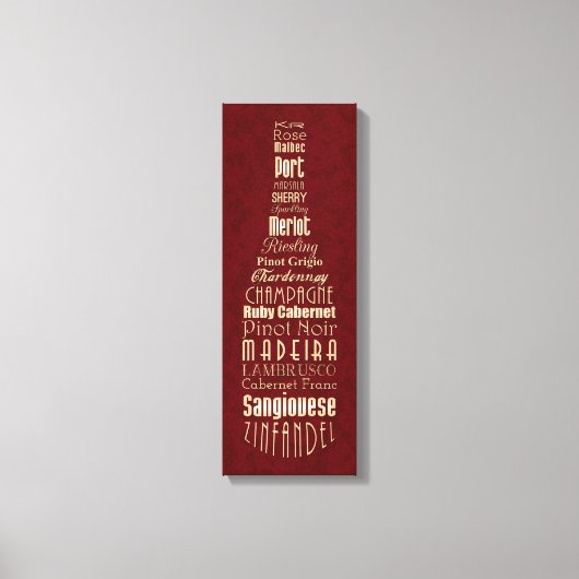 Wein Worte Flasche Leinwanddruck (Vorderseite)