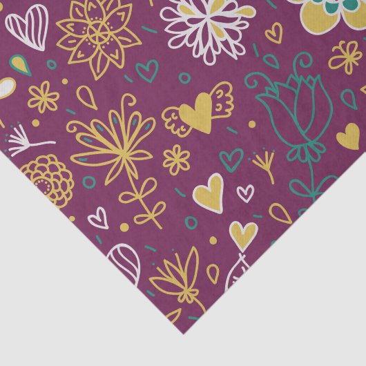 Wein-wunderliche Vögel und Blumen Seidenpapier (Ausschnitt)