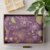 Wein-wunderliche Vögel und Blumen Seidenpapier (Geschenk)