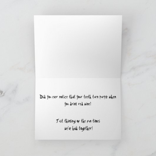 "Wein-Zahn-" Karte (Innenseite)