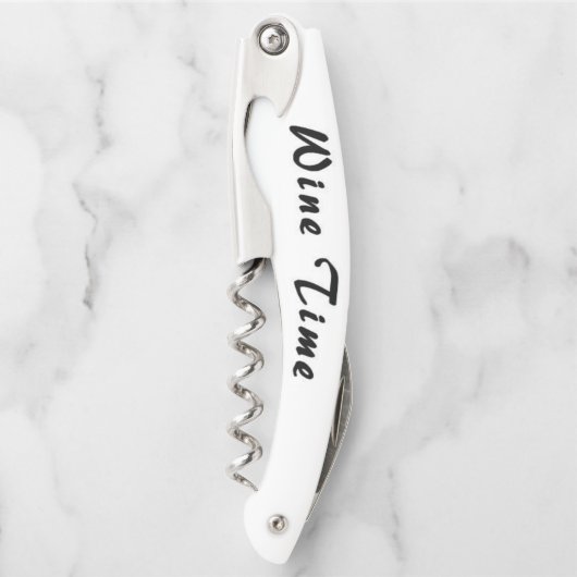 Wein-Zeit-Korkenzieher Kellnermesser (Vorderseite)