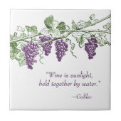 Wein-Zitat-Fliese Trivet Fliese (Vorderseite)