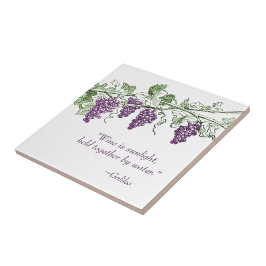 Wein-Zitat-Fliese Trivet Fliese (Seite)