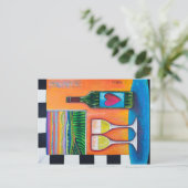 Wein zu Wein Postkarte (Stehend Vorderseite)