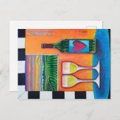 Wein zu Wein Postkarte (Vorne/Hinten)