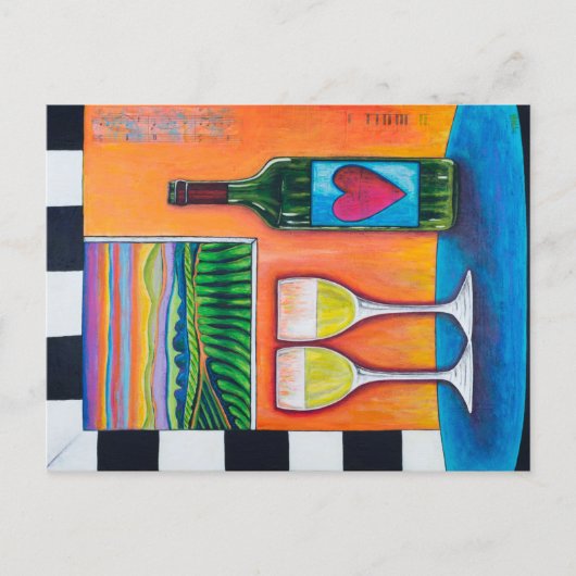 Wein zu Wein Postkarte (Vorderseite)