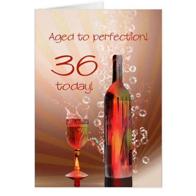 Wein zum 36. Geburtstag (Vorne)