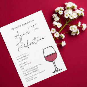 Wein zum 40. Geburtstag - gereift bis zur Vollkomm Einladung