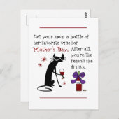 Wein zum Muttertag Postkarte (Vorne/Hinten)