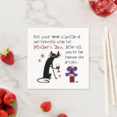 Wein zum Muttertag Serviette (Beispiel)