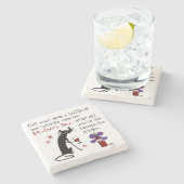 Wein zum Muttertag Steinuntersetzer (Seitenansicht)