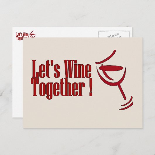 Wein zusammen! postkarte (Vorne/Hinten)