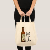 Wein zwischen Friends Tote Tag Tragetasche (Vorderseite (Produkt))